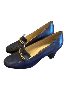 Raspini Firenze Vintage Leather Loafer Heels